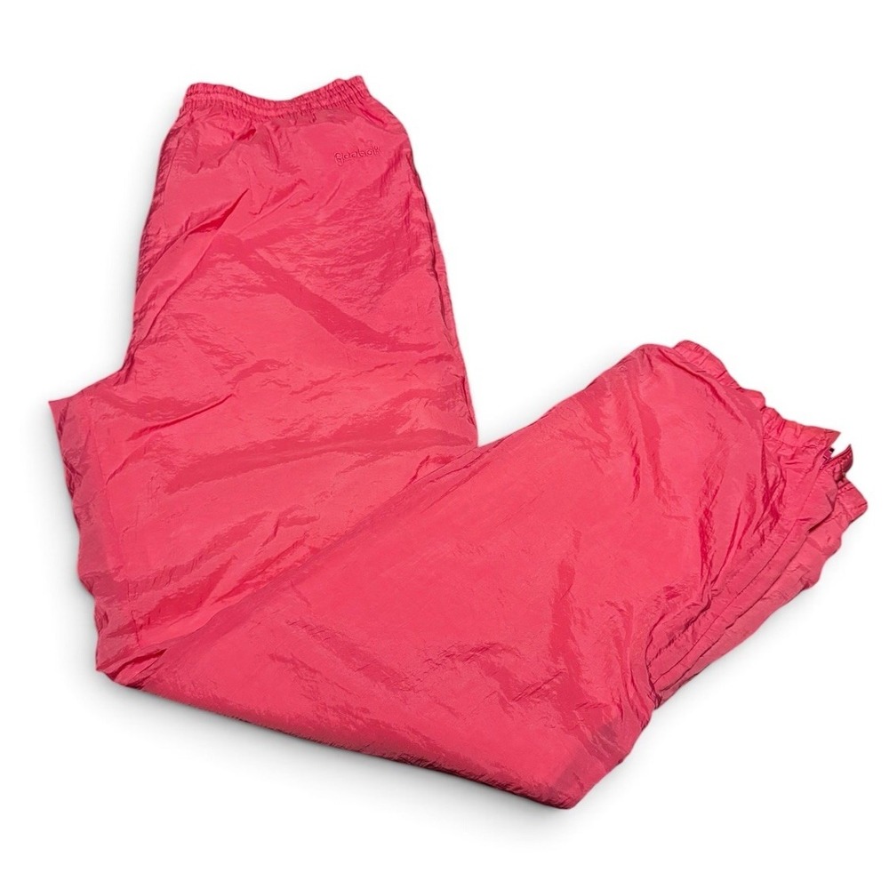 Vintage 90s Reebok Sport Pink Nylon Windbreaker Track Pants Size L